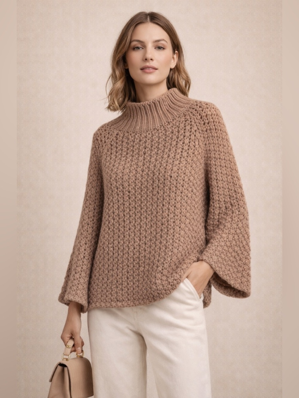 LEMONWOOD chunky knit sweater alpaca wool oversized Italy cozy - Picture 2 of 8